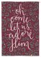 Oh Come Let Us Adore Him Christmas Tea Towel
