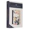 NLT, The Spiritual Growth Bible Faux Leather, Navy with leaves