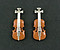 Violin cufflinks In Brown and Silver