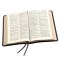 KJV Pew Bible: Black, Leather, Presentation Page, Ribbon Marker, Bible Word List, Illustrations, Reading Plan