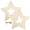 Star Wooden Wreaths Pack of 6