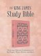 King James Study Bible: Featuring 1-Minute Commentary on Key People, Places, Events, and Ideas  [Rose Damask]