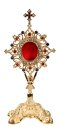 Golden Plated Reliquary with Stones H 24 cm