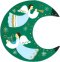 Angel Moon Christmas Decoration - (663)