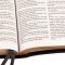 KJV Pew Bible: Black, Leather, Presentation Page, Ribbon Marker, Bible Word List, Illustrations, Reading Plan
