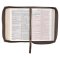 Floral Dusty Taupe Faux Leather Large Print Compact King James Version Bible