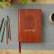 The Sketchbook Bible: The Complete Bible with Hundreds of Illustrations (NKJV, Brown Leathersoft, Red Letter, Comfort Print)