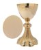 Gold Plated Chalice with Paten H 21.5 cm