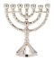 Nickel Plated Menorah H 11 cm
