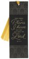 Bookmark-Faux Leather Two-tone Charcoal and Black  I Know the Plans Jer. 29:11