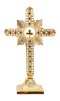 Golden Plated Cross with Stones H 25 cm