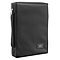 Medium Fish Applique Black Poly-Canvas Bible Cover