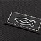 Medium Fish Applique Black Poly-Canvas Bible Cover