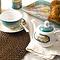 Tea for One Teal Vintage Birds Trust Prov. 3:5