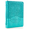 Medium Everlasting Love Turquoise Faux Leather Bible Cover - Jeremiah 31:3