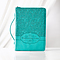 Medium Everlasting Love Turquoise Faux Leather Bible Cover - Jeremiah 31:3