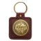 Brown Faux Leather Keychain In Christ Alone/ 5 Solas – Ephesians 2:8 Christian Gifts for Men