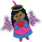 Angel Colour-in Cross Stitch Decoration Kits (Pack of 5)