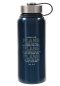 The Plans Navy Blue Stainless Steel Water Bottle - Jeremiah 29:11