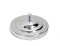 Communion Bread Plate Cover 6 5/8" x 3/4" - Silver Finish With Elegant Cross Topper