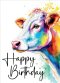 Happy Birthday Cow Card (pack of 6)