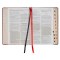 KJV Dark Brown and Honey Brown Faux Leather Large Print King James Version Study Bible with Thumb Index