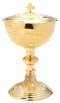 Golden Plated Ciborium with Stones H 25 cm
