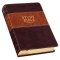 KJV Study Bible Faux Leather, Two-tone Brown with Thumb Index