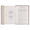 Art Nouveau Framed Toffee Brown Faux Leather Large Print King James Study Bible with Thumb Index