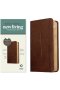 NLT Pocket Thinline Bible, Filament Enabled (LeatherLike, Brown Cross, Red Letter)