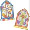 Cross Colour-in Window Decorations - Pack of 18