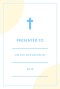 Bookplate Presentation Stickers - Cross Icon (Pack of 8)