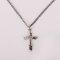 18" Sterling Silver Wheat Design Cross Necklace