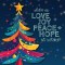Love Joy Peace Christmas Cards (Pack Of 10)