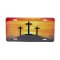 Three Crosses Sunset Number Plate Tag