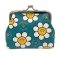 Teal Smile Daisies Coin Purse