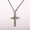 20" Sterling Silver Cross Necklace with Gold Dove