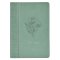 Faith Teal Floral Faux Leather Classic Journal - 2 Corinthians 5:7