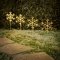Set of 4 60cm SnowFlake Path Light with 260 LEDs in Warm White