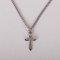 16-18" Sterling Silver Small Cross Jewel Necklace