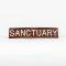 Sign Engraved Sanctuary Walnut