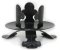 Marriage Candelabra Triple Tulip Sconce In Black