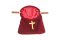 Large Collection/Offering Bag With Embroidered Cross 15in Depth