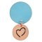 Be Joyful Rose Gold Key Ring with Teal Disc