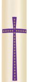 Candle Sticker - Purple Cross (Without Year)
