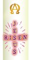 Candle Sticker - Word Cross Jesus Is Risen (Without Year)