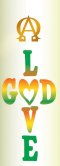 Candle Sticker - Word Cross Love God (Without Year)