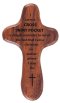 Hand-Held Mahogany Wooden Cross In My Pocket - 3 1/2"