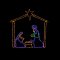 1.1 x 1.09m Twinkling Flexibright Nativity Scene