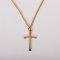18" Gold Over Sterling Silver Cross Necklace